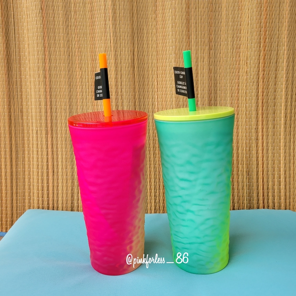 2 STARBUCKS COLOR CHANGING TUMBLERS - Picture 2 of 13